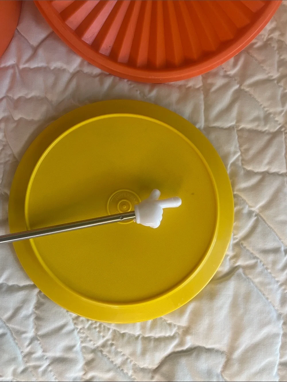 Tupperware Orange, Yellow & Green Round Storage Bowls with Lids